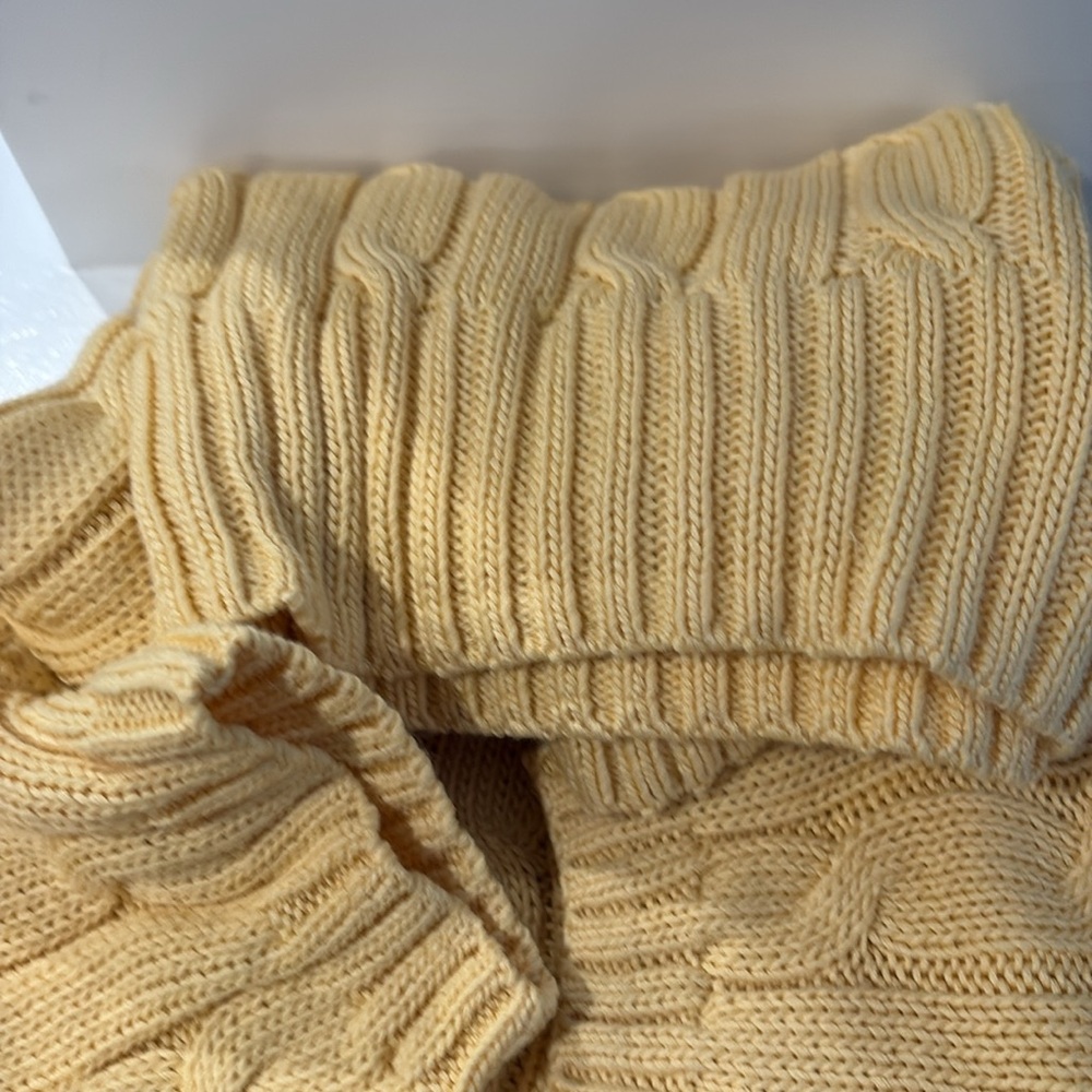 Ralph Lauren Yellow Cable Knit Short Sleeve Tee - Picture 9 of 9